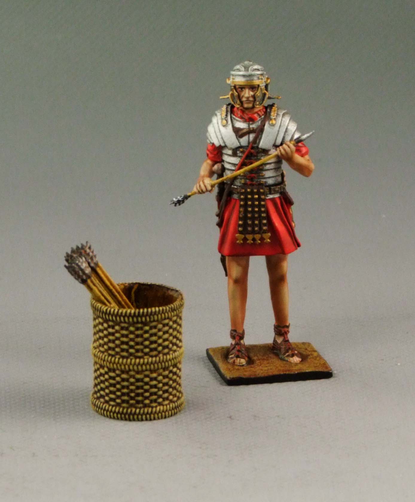 Roman soldier with arrow and basket