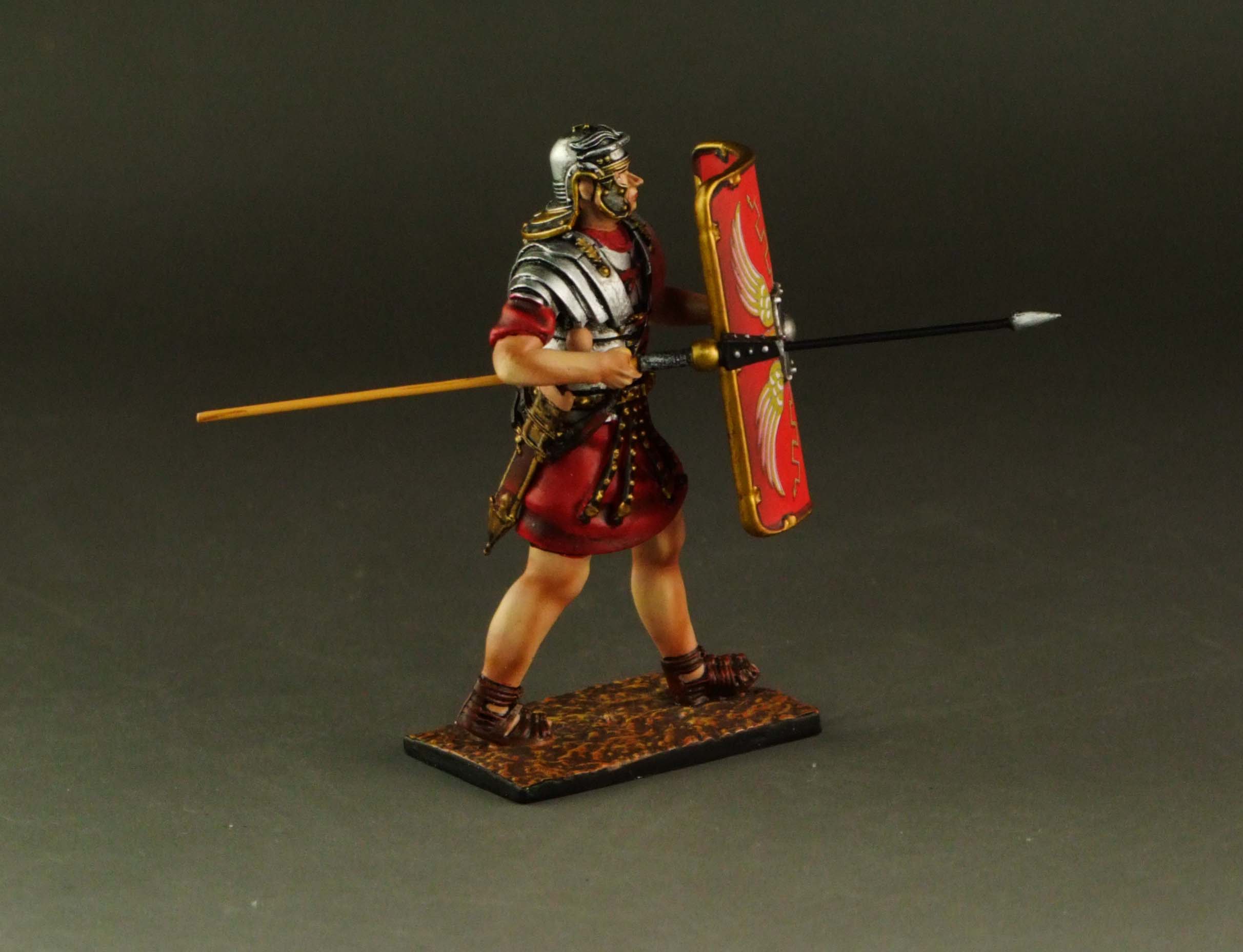 Roman soldier fighting with spear