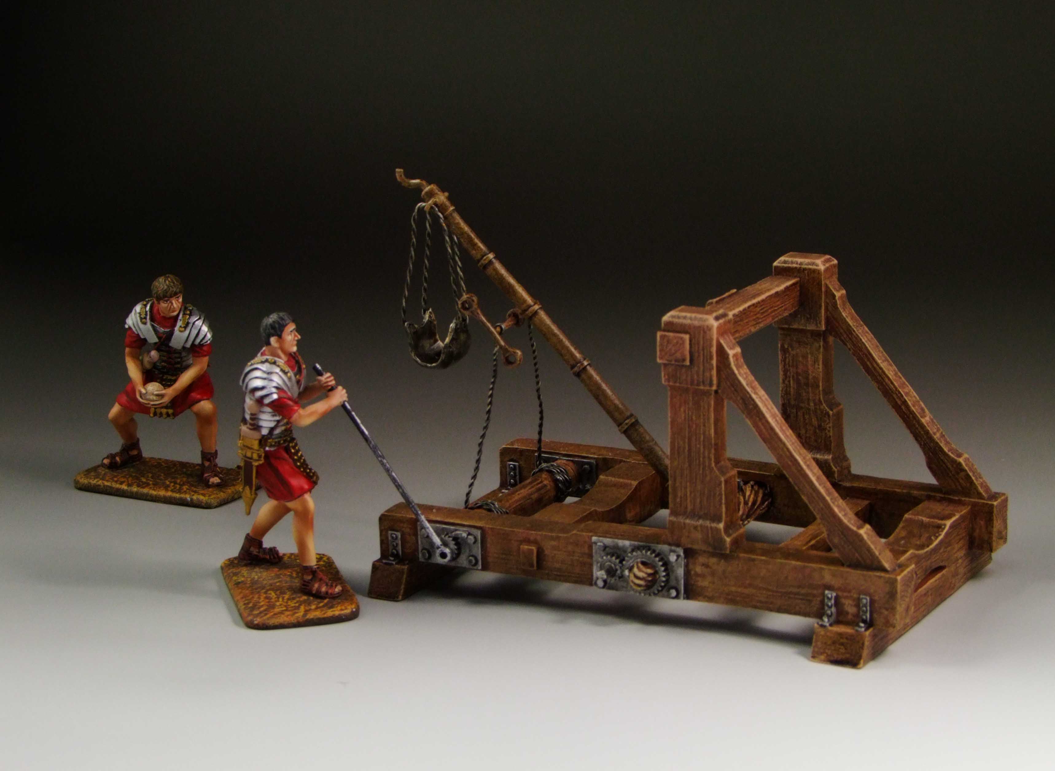 Roman catapult with two crews