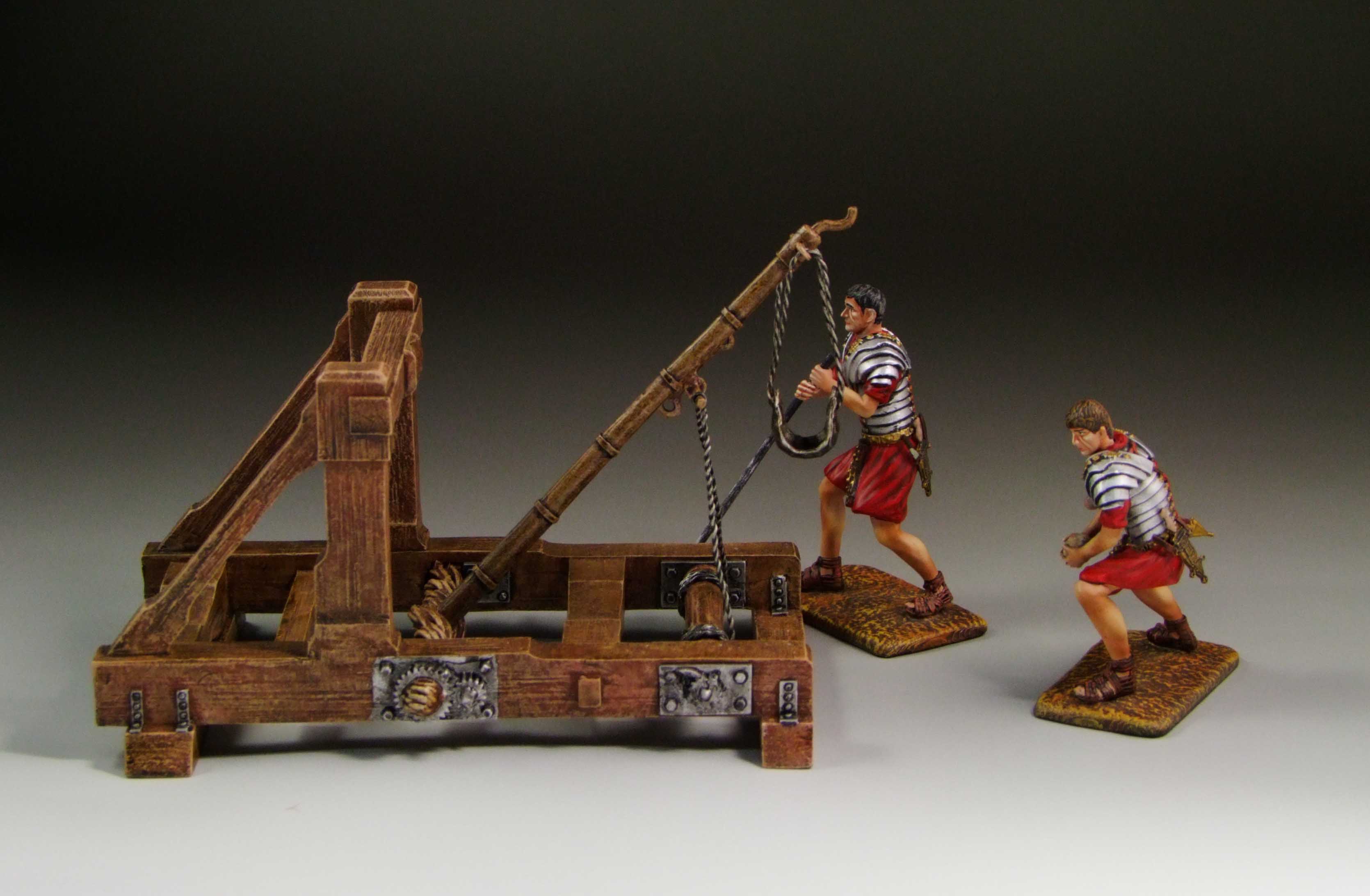 Roman catapult with two crews
