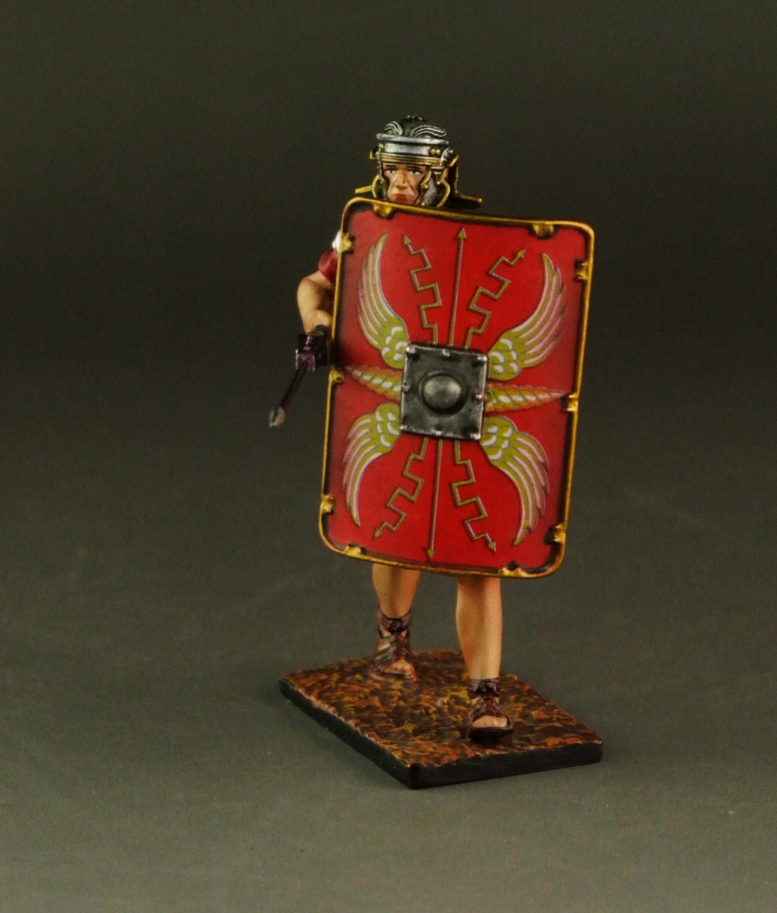 Roman soldier fighting with spear
