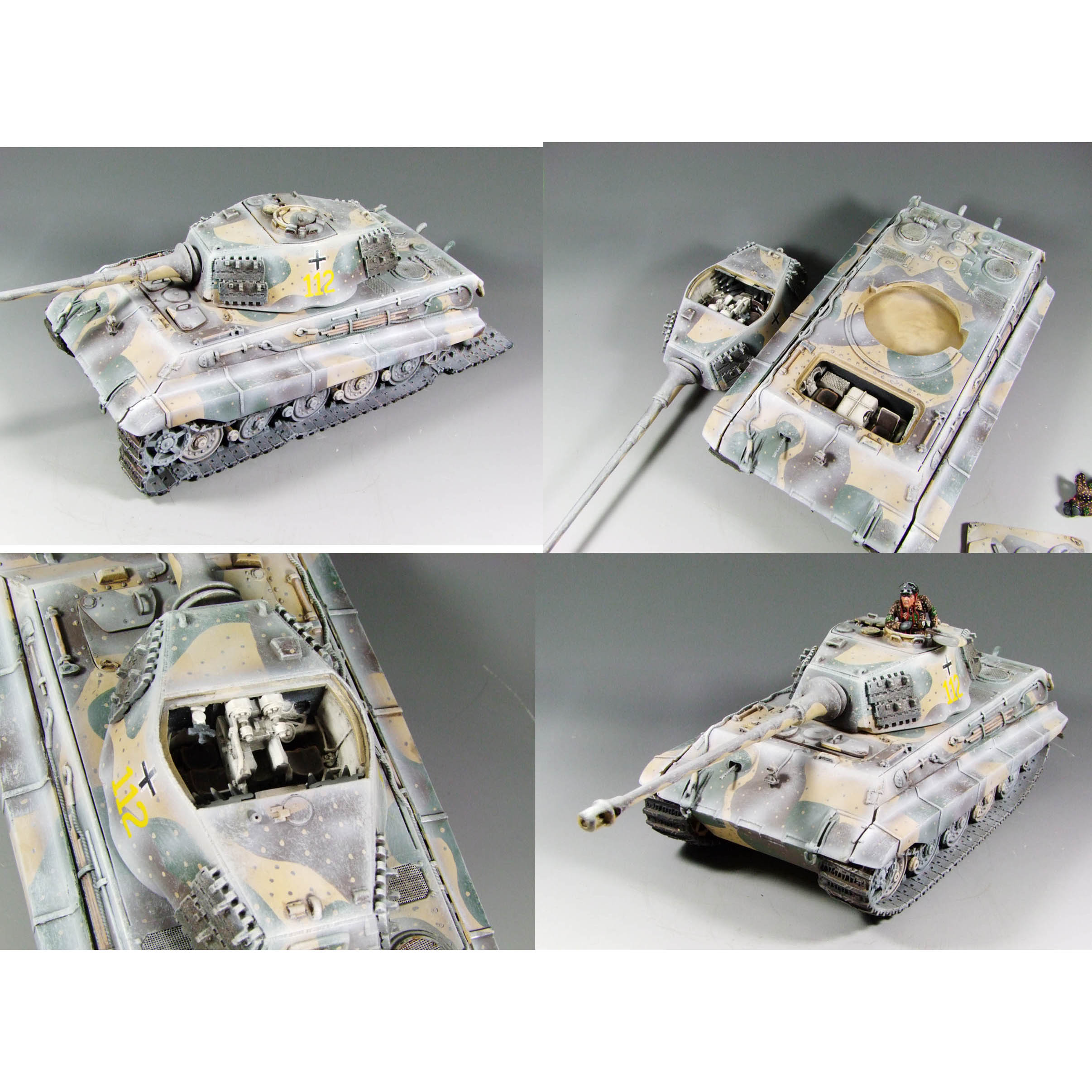 1/30 WW2 German Tank King Tiger winter version by Collectors Showcases - Image 5